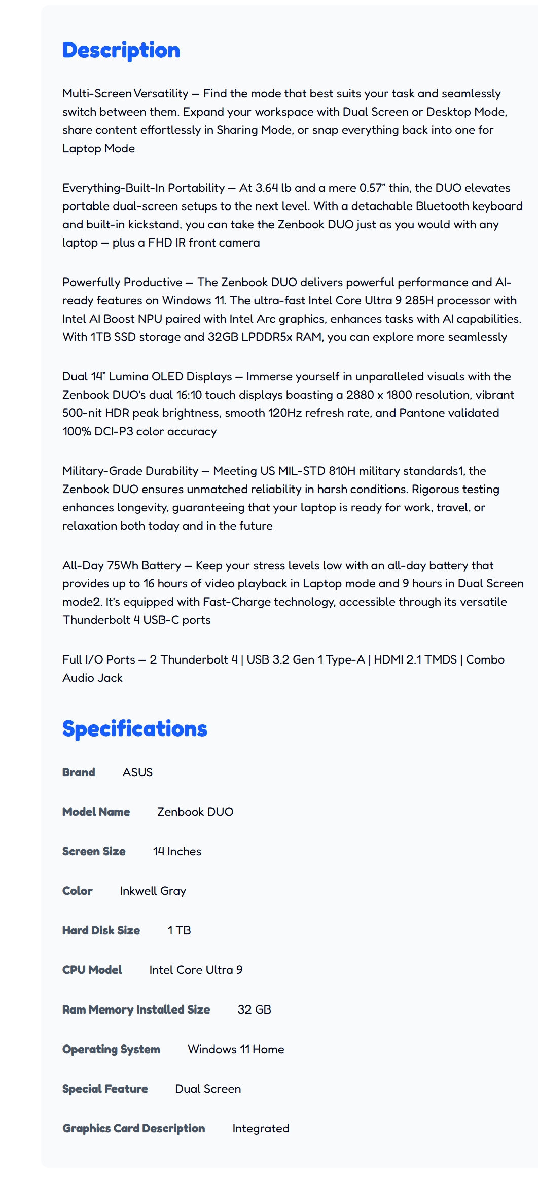 Project Description Dection