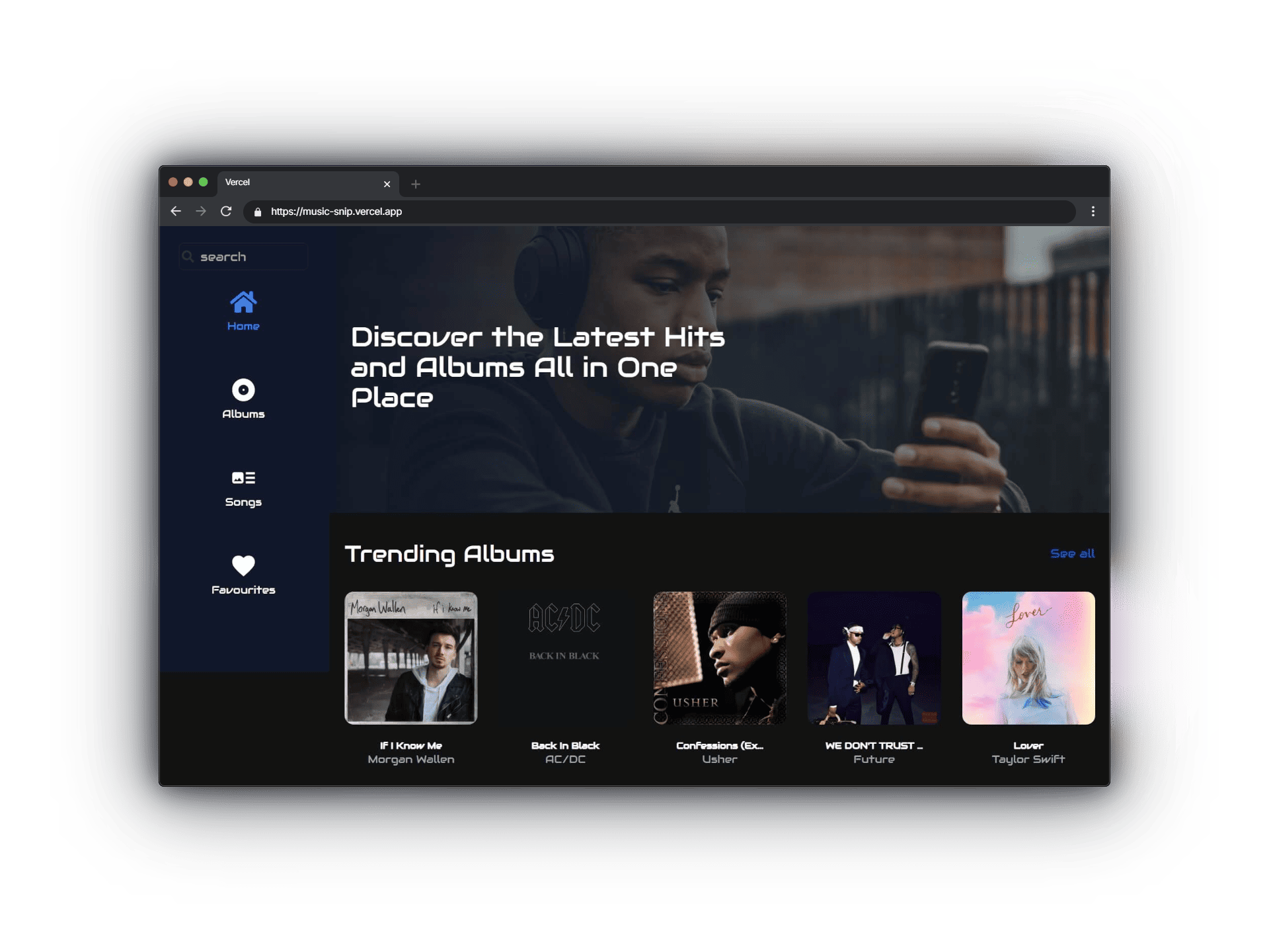 Preview latest music & albums